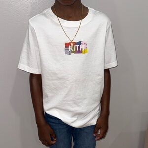 Kith White and Multicolor Logo Kids Tee